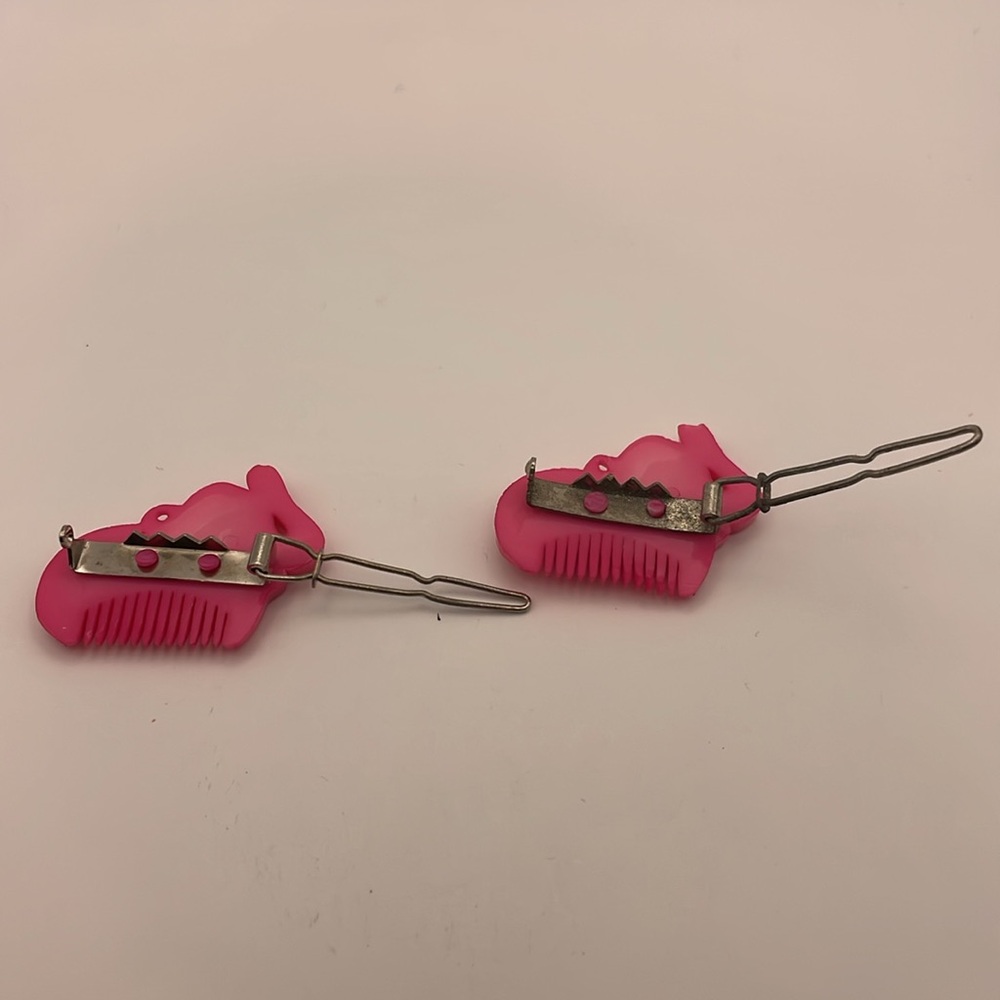 Little Women by Dorothy Kahn Pink Elephant Barrettes (K1) - Picture 4 of 6